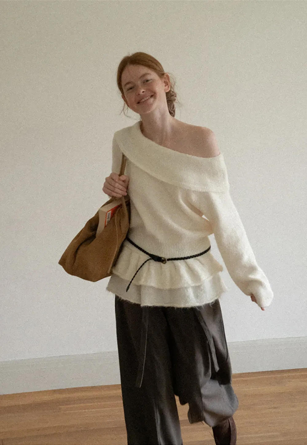 High Waist Wide Leg Pleated Casual Pants