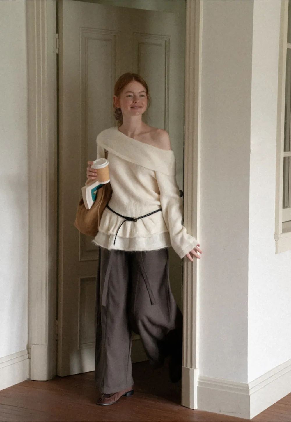 High Waist Wide Leg Pleated Casual Pants