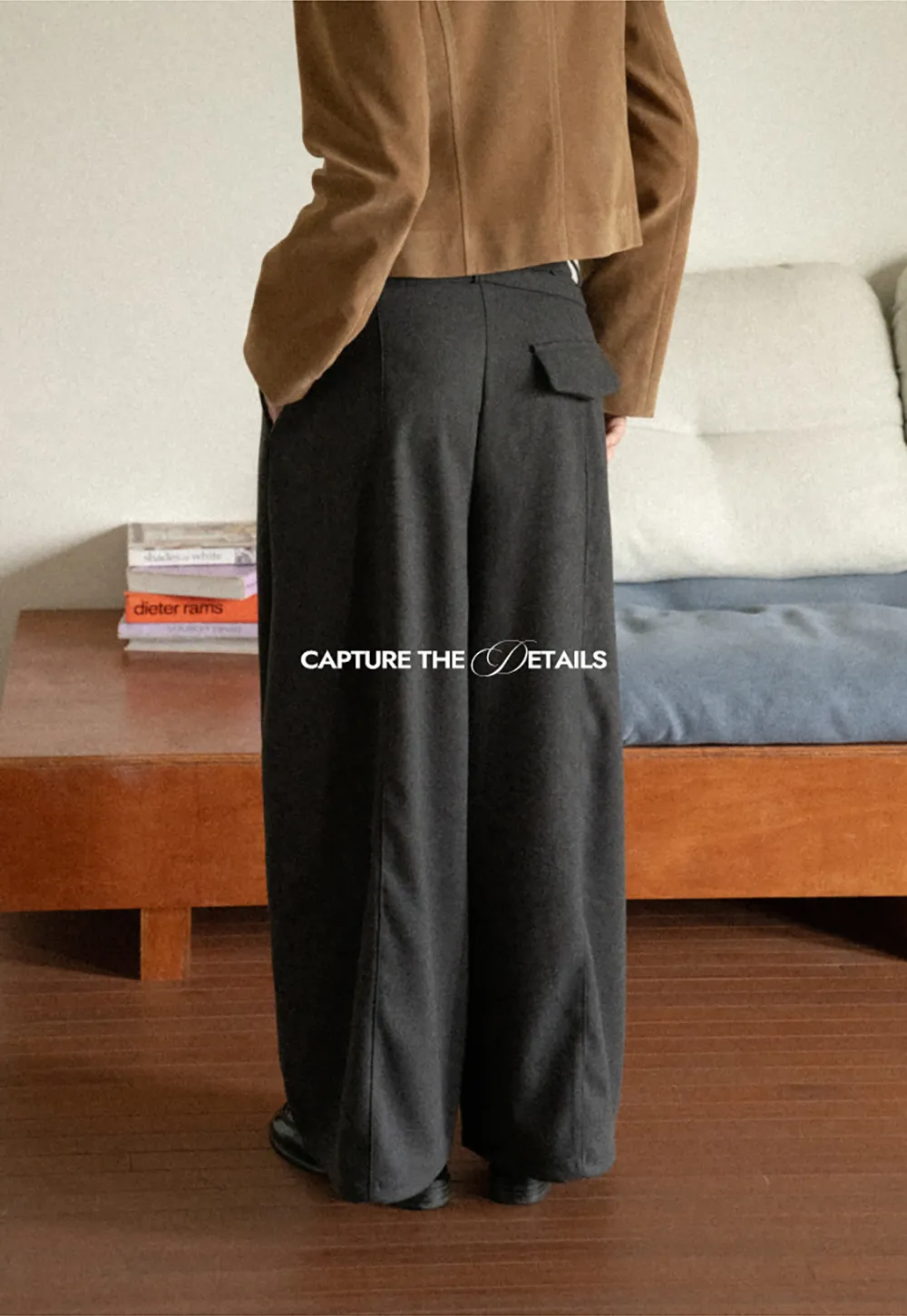 High Waist Wide Leg Pleated Casual Pants