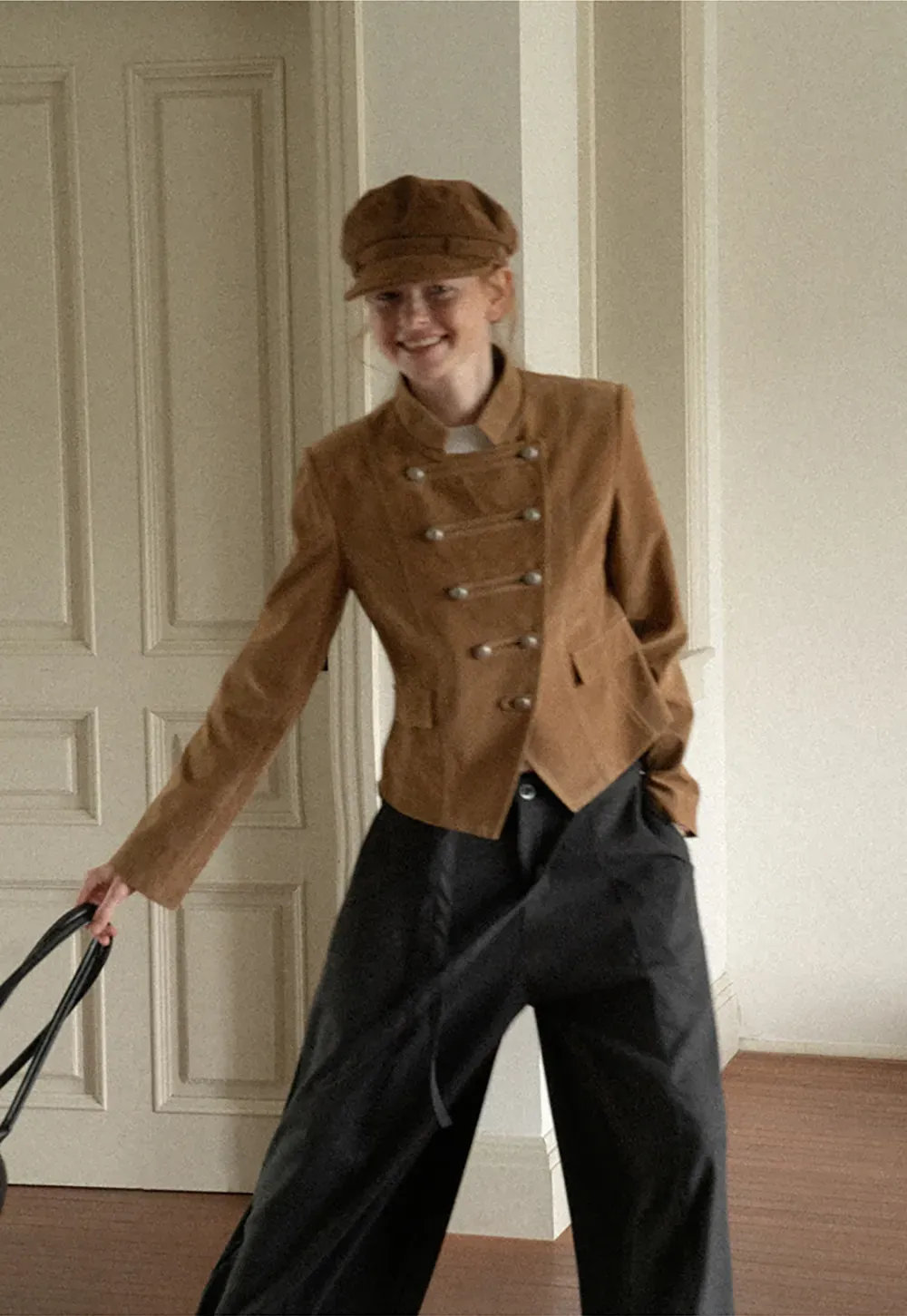 High Waist Wide Leg Pleated Casual Pants