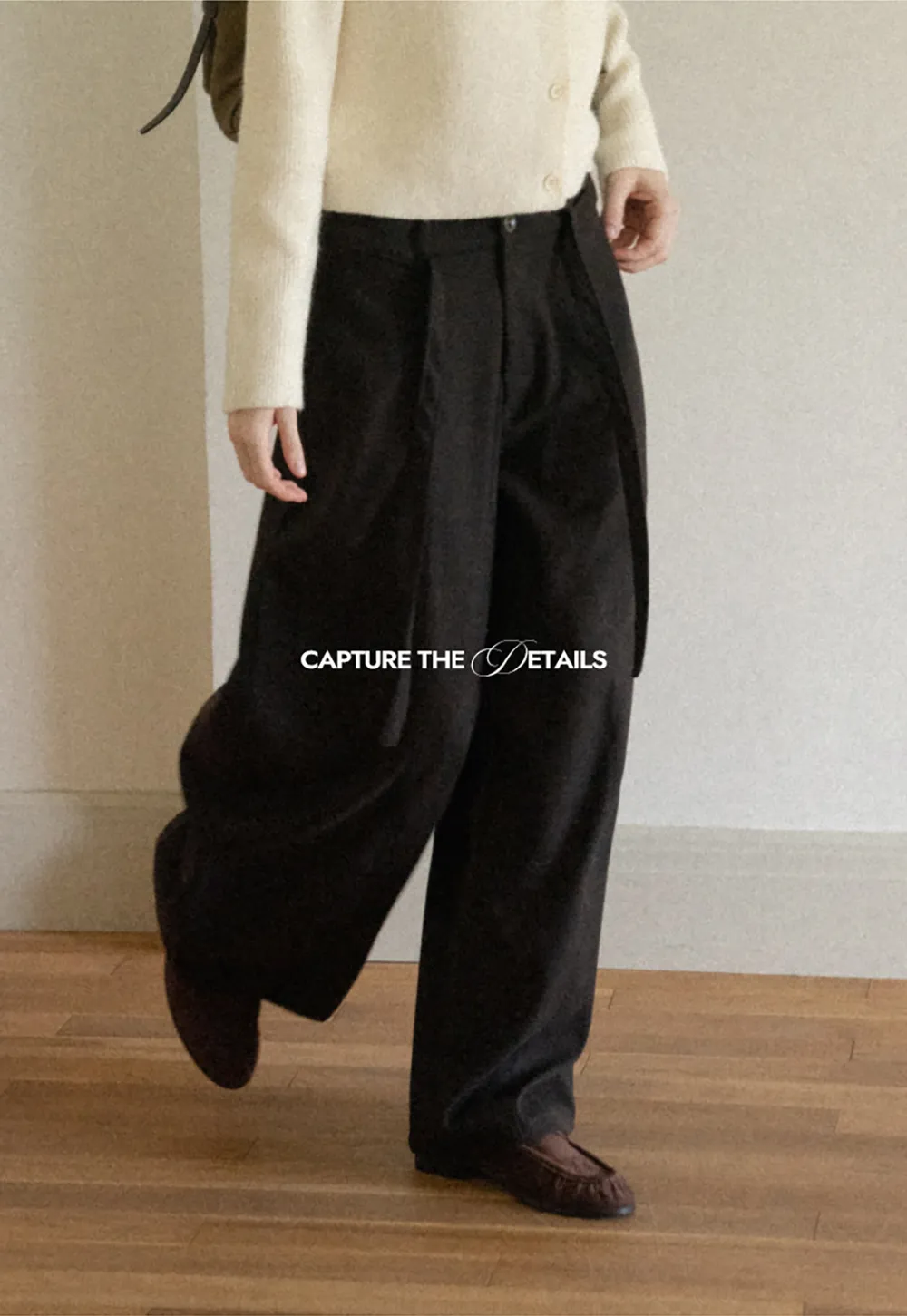 High Waist Wide Leg Pleated Casual Pants