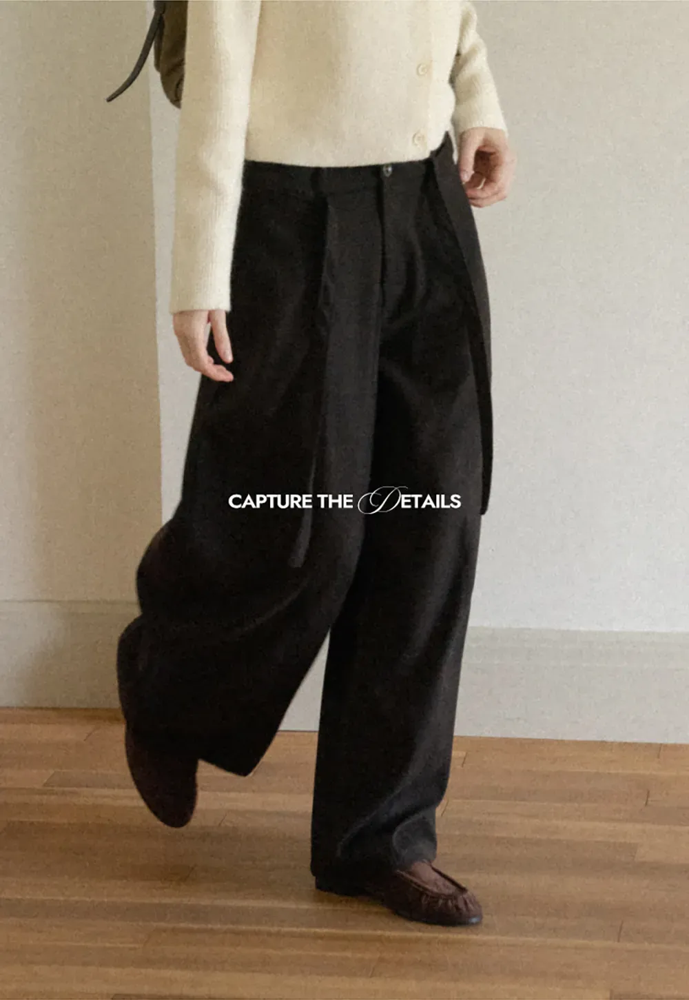 High Waist Wide Leg Pleated Casual Pants