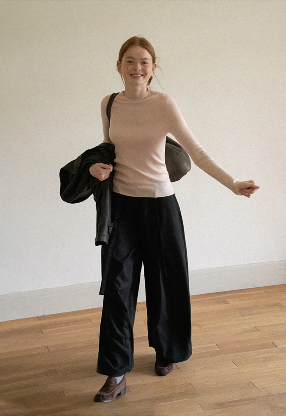 High Waist Wide Leg Pleated Casual Pants