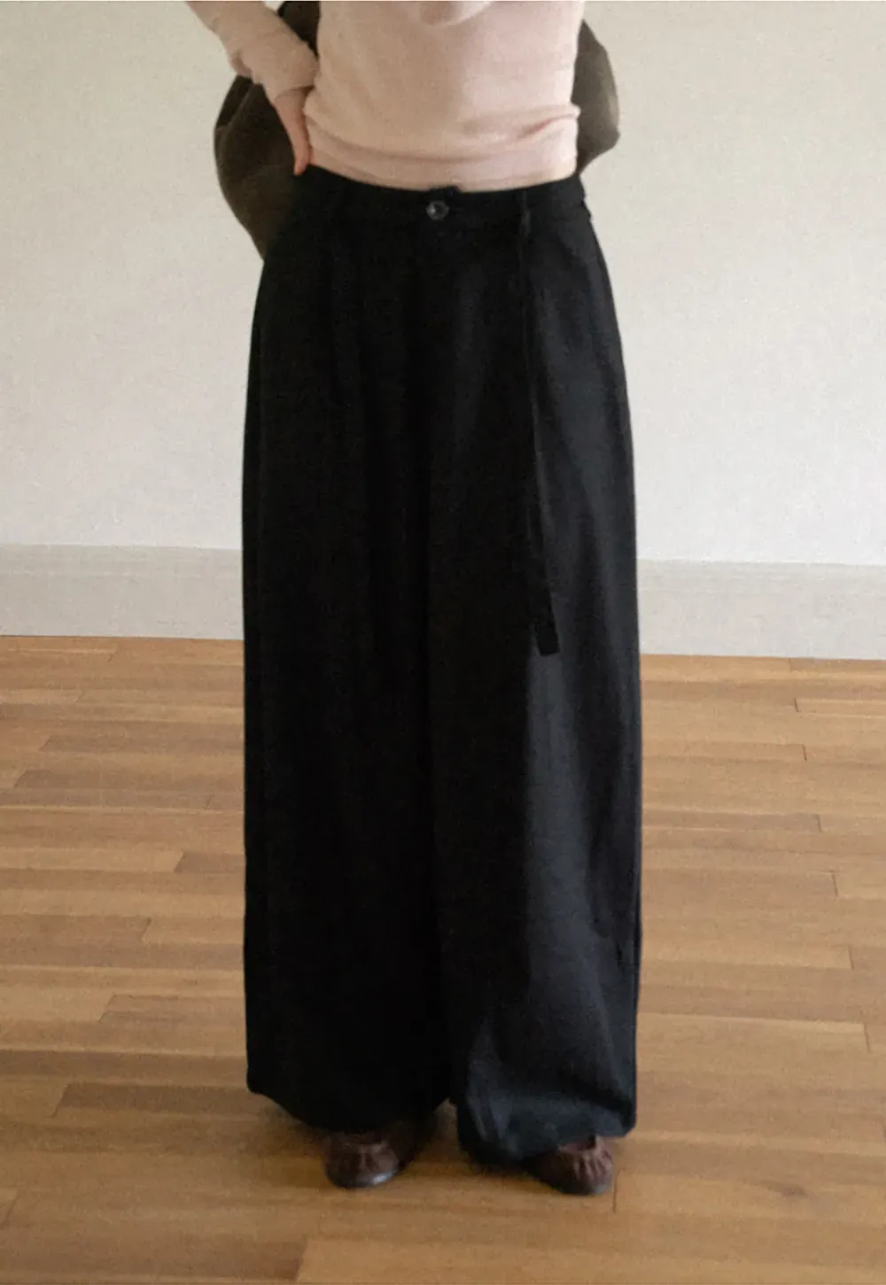 High Waist Wide Leg Pleated Casual Pants