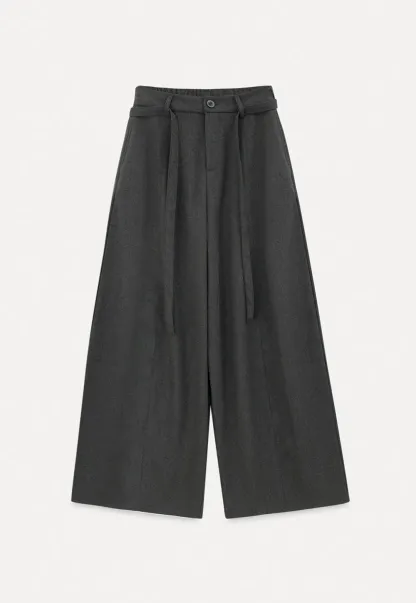 High Waist Wide Leg Pleated Casual Pants