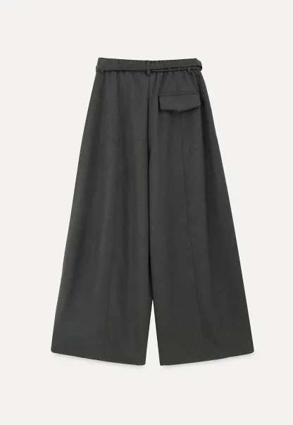 High Waist Wide Leg Pleated Casual Pants