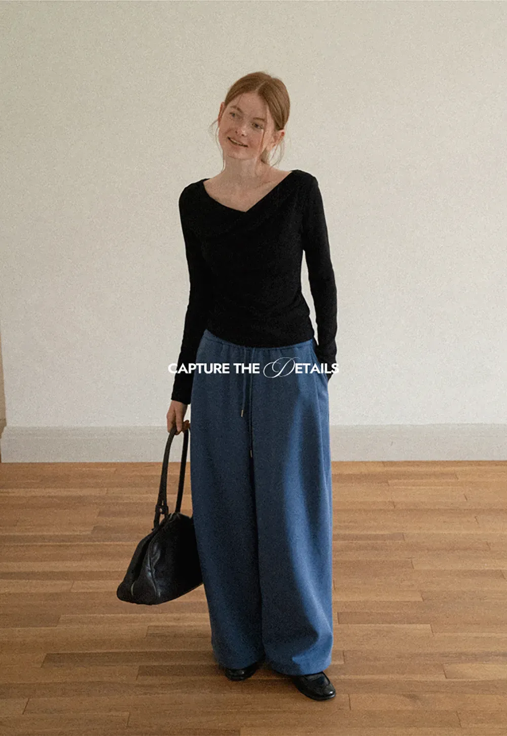 Wide Leg Drawstring Waist Casual Pants