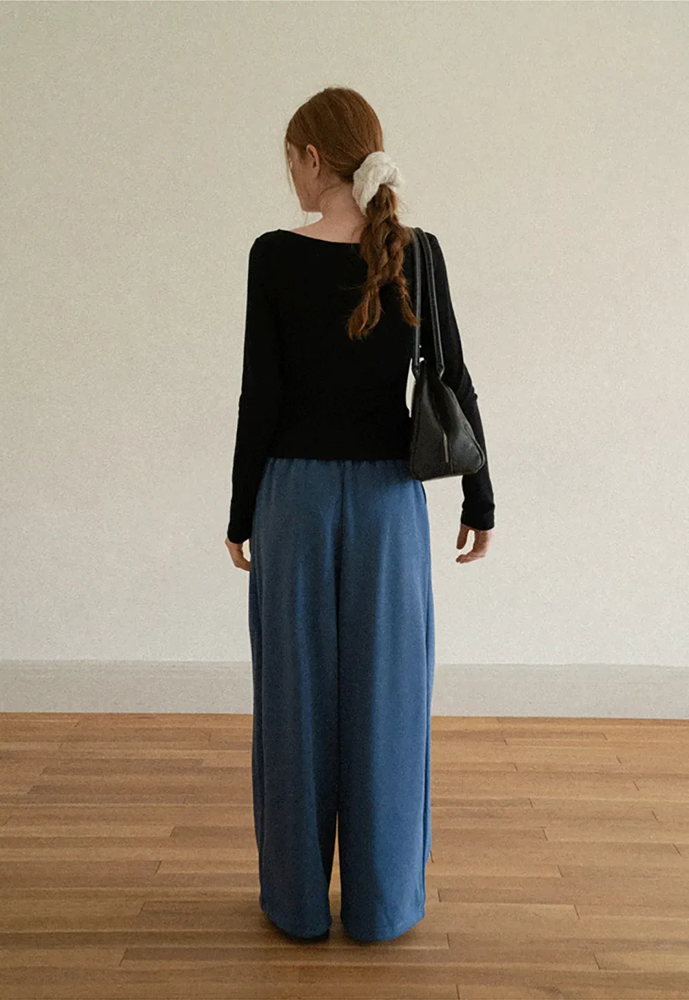 Wide Leg Drawstring Waist Casual Pants