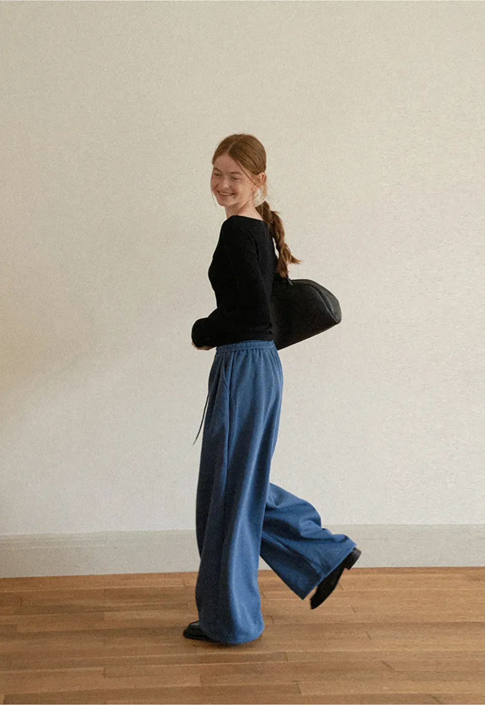 Wide Leg Drawstring Waist Casual Pants