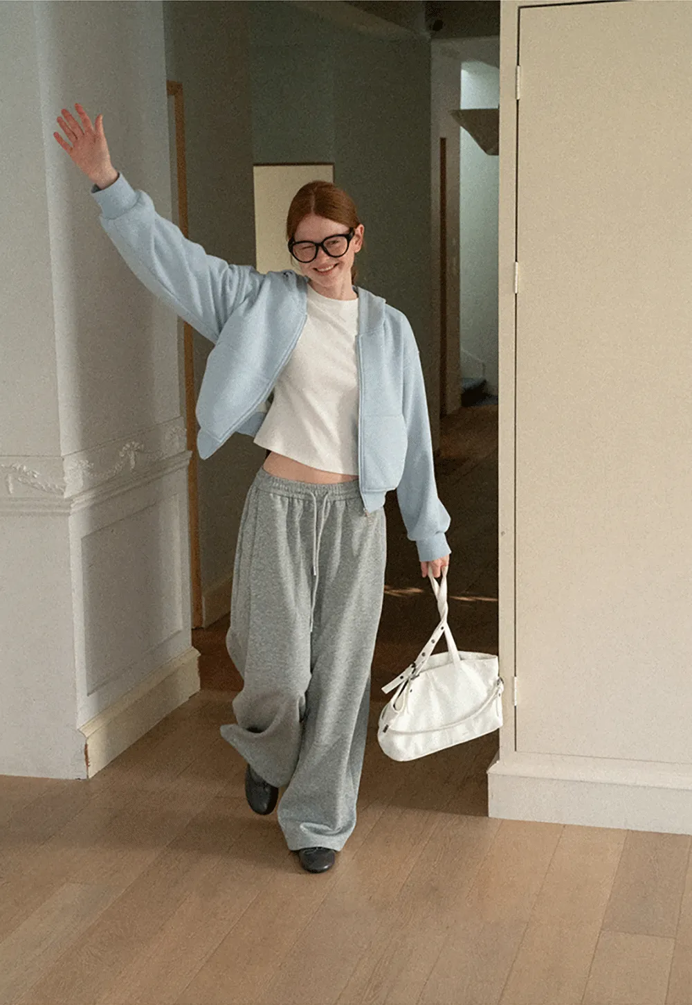 Wide Leg Drawstring Waist Casual Pants