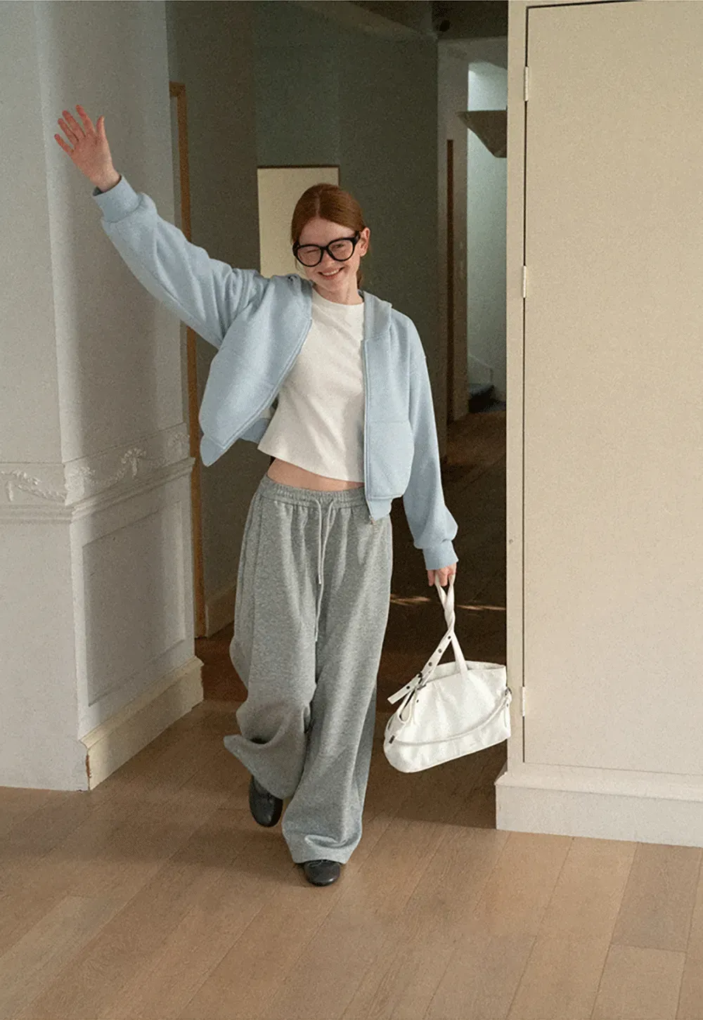 Wide Leg Drawstring Waist Casual Pants