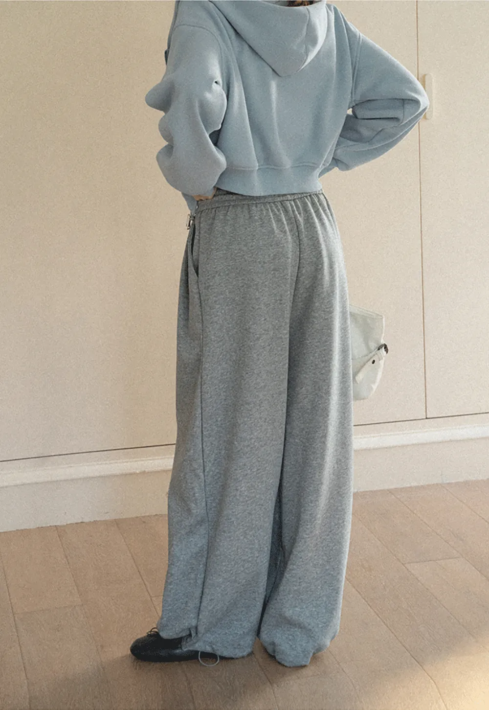 Wide Leg Drawstring Waist Casual Pants
