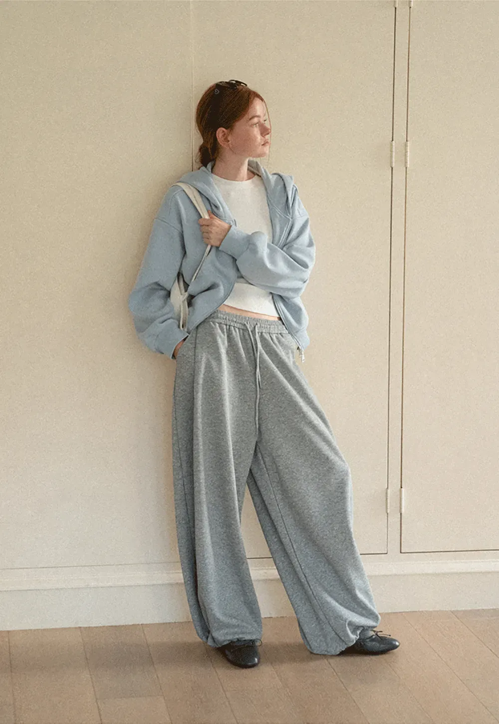 Wide Leg Drawstring Waist Casual Pants
