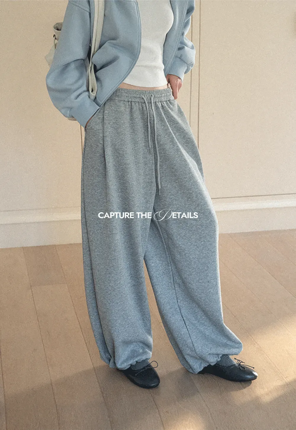 Wide Leg Drawstring Waist Casual Pants