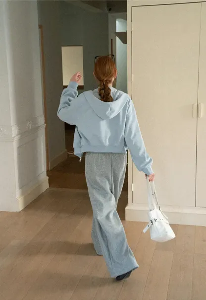 Wide Leg Drawstring Waist Casual Pants