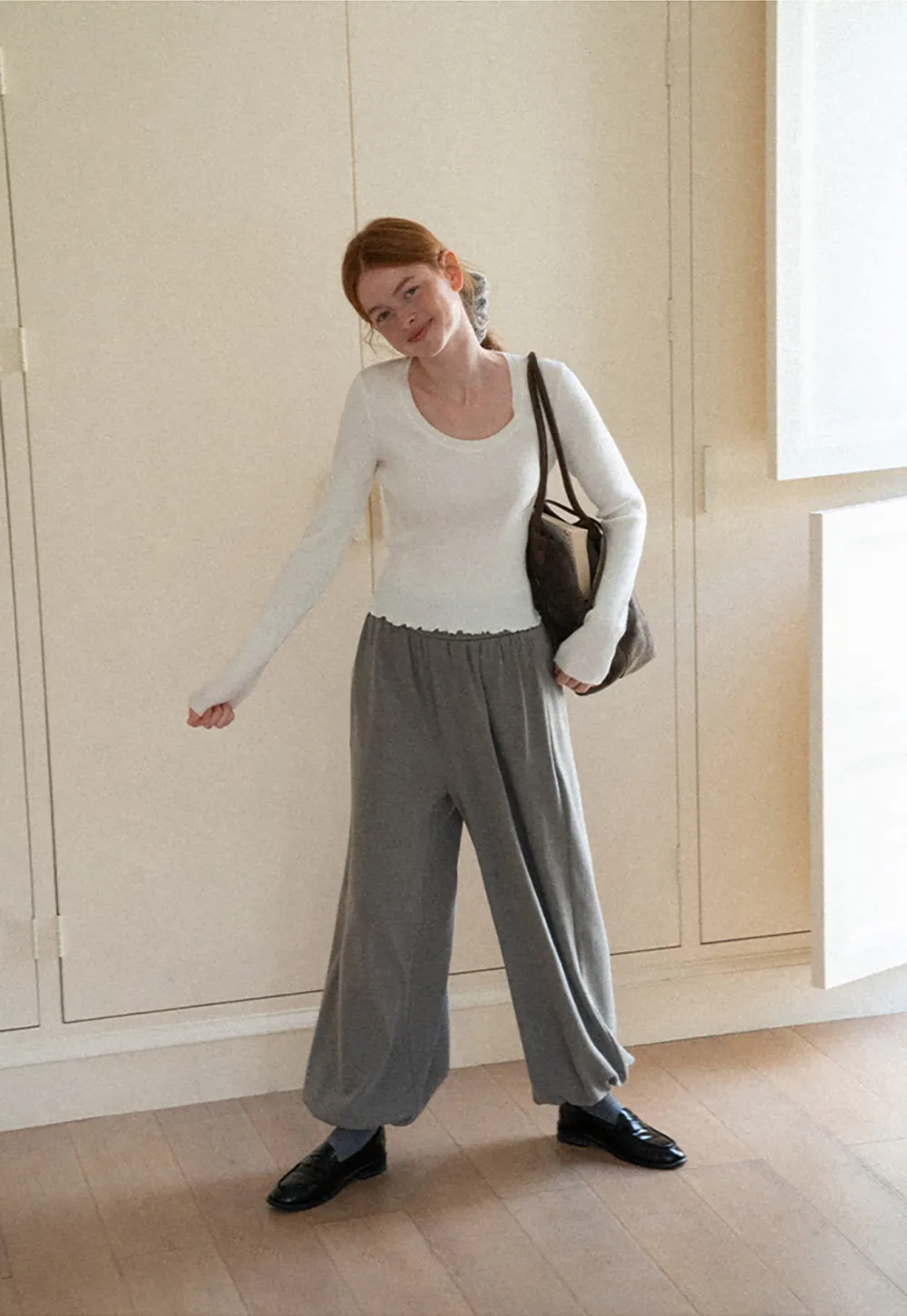 High Waist Pleated Wide Leg Casual Pants