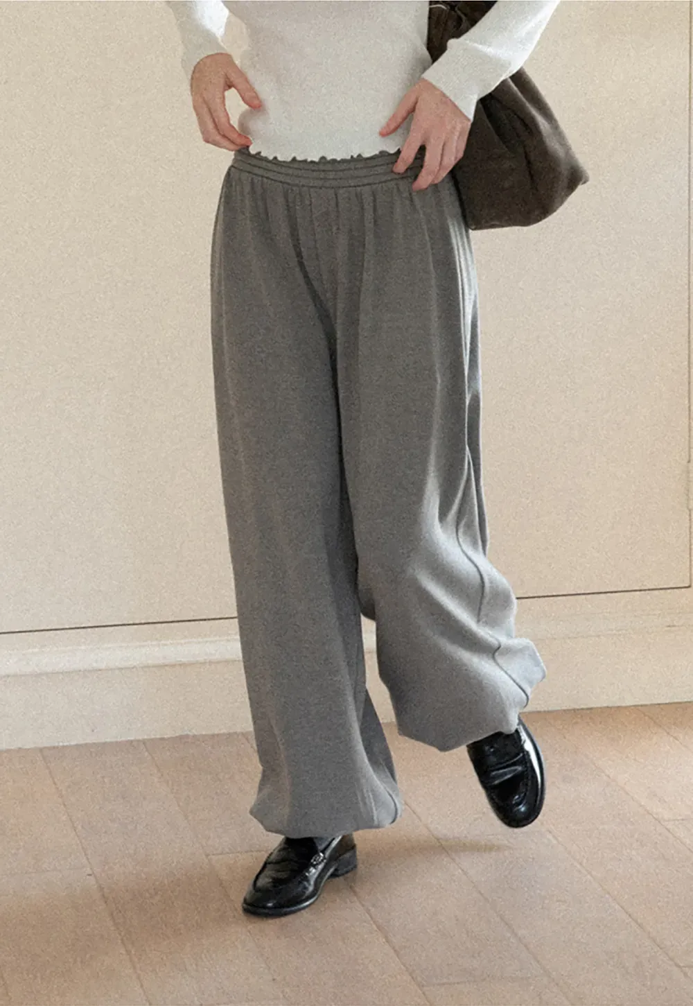 High Waist Pleated Wide Leg Casual Pants
