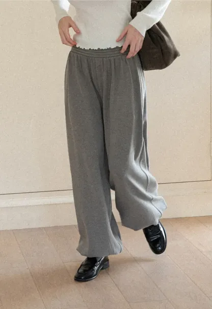 High Waist Pleated Wide Leg Casual Pants