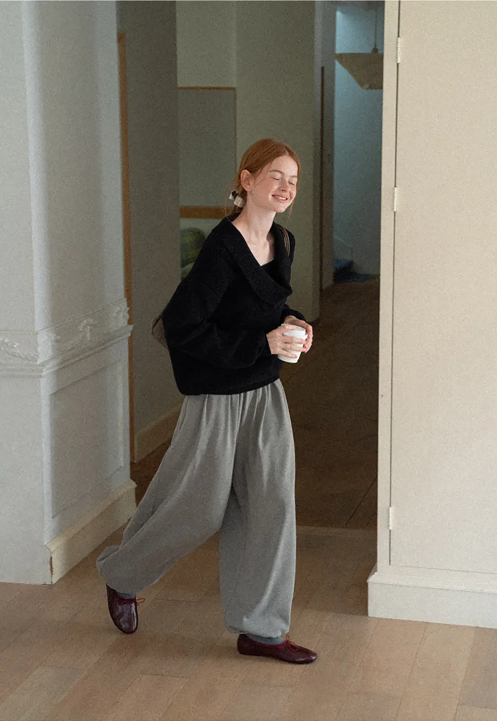 High Waist Pleated Wide Leg Casual Pants