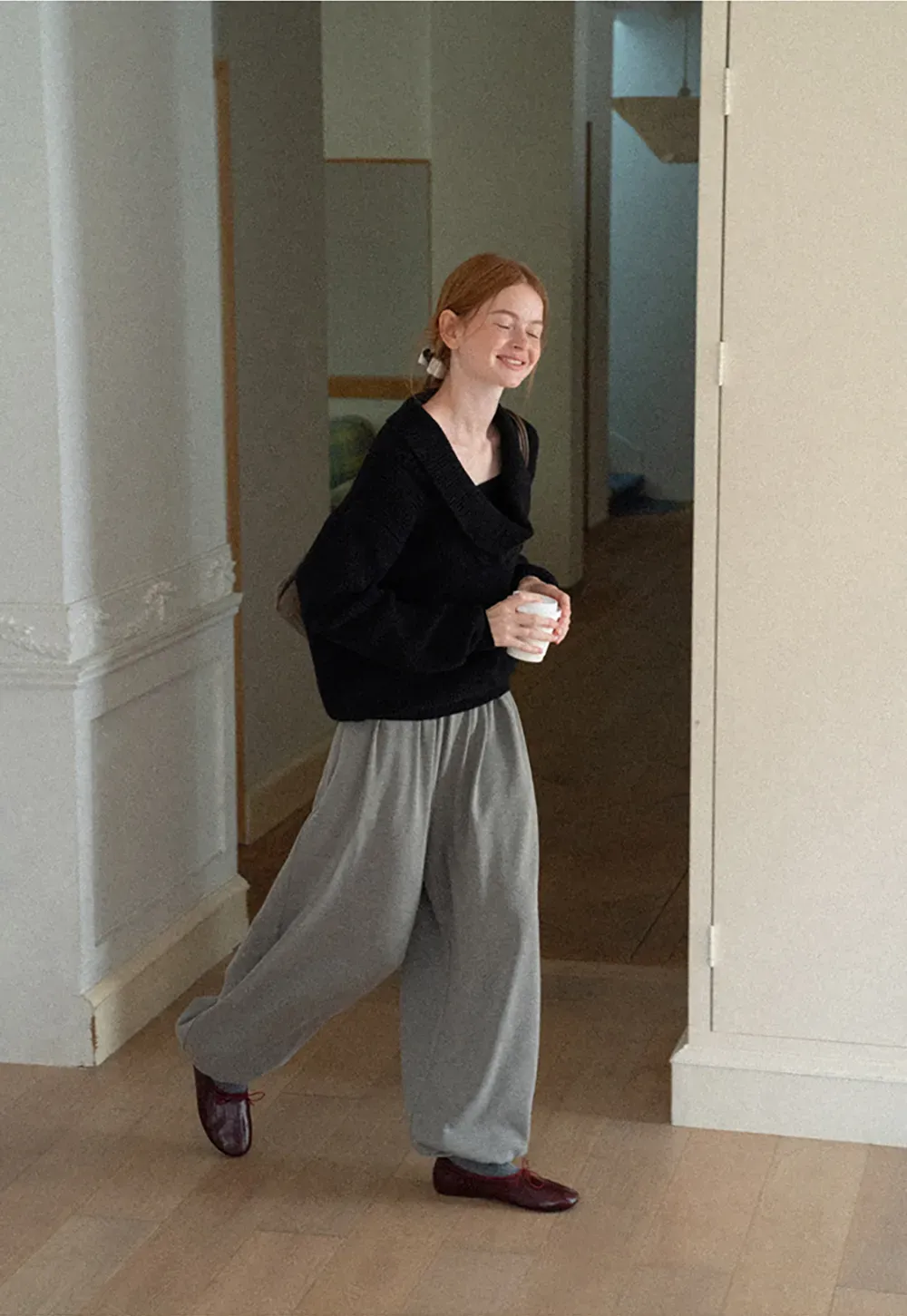 High Waist Pleated Wide Leg Casual Pants