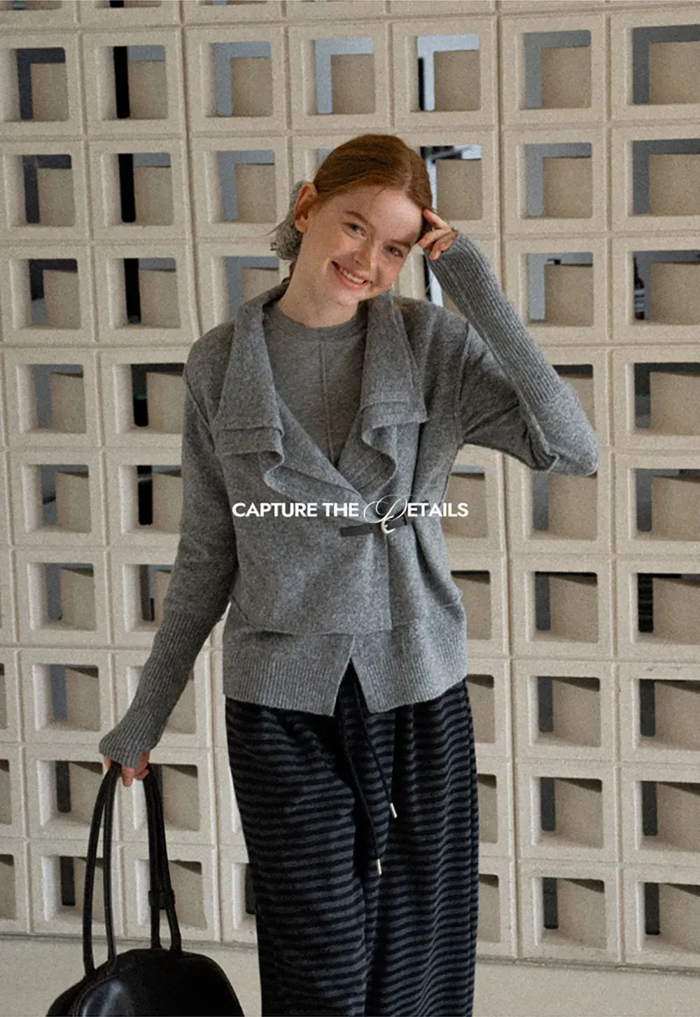 Striped Wide Leg Drawstring Casual Pants