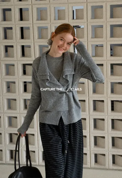 Striped Wide Leg Drawstring Casual Pants