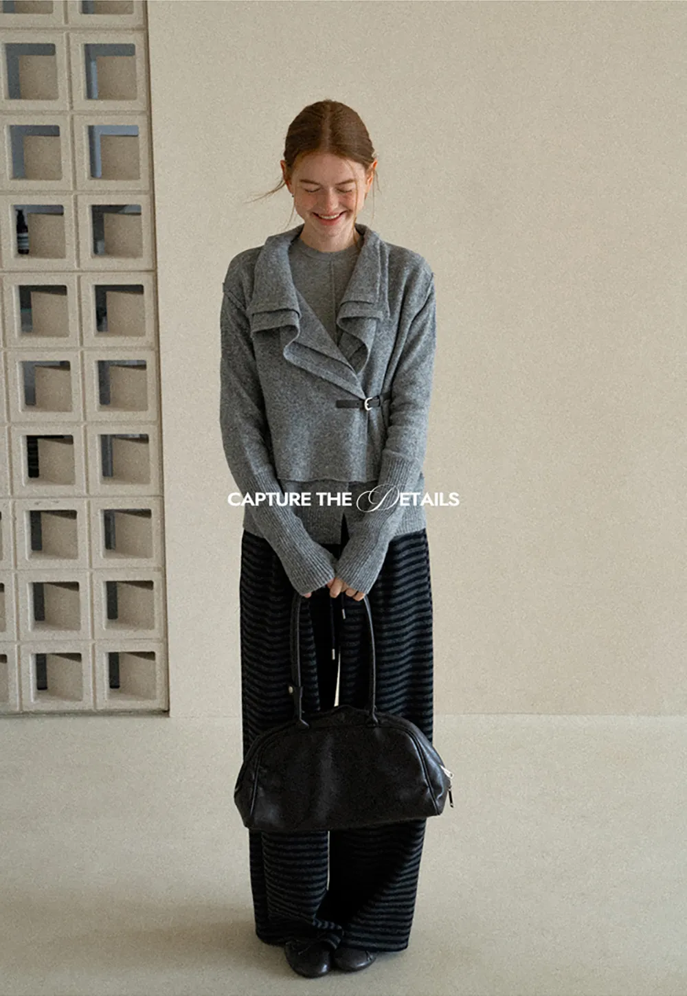 Striped Wide Leg Drawstring Casual Pants
