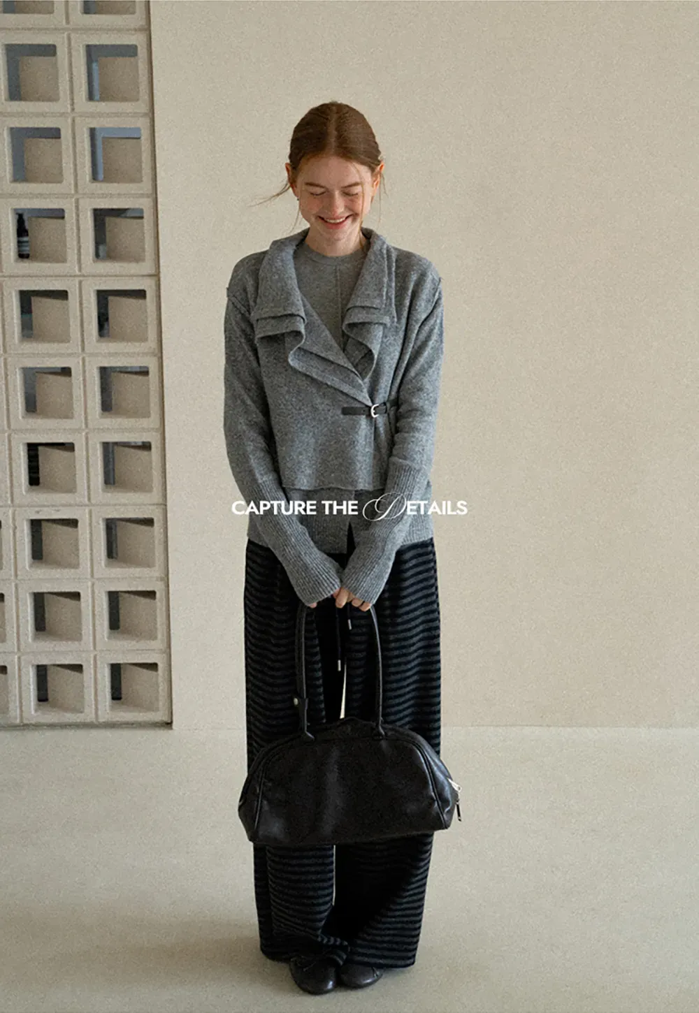 Striped Wide Leg Drawstring Casual Pants