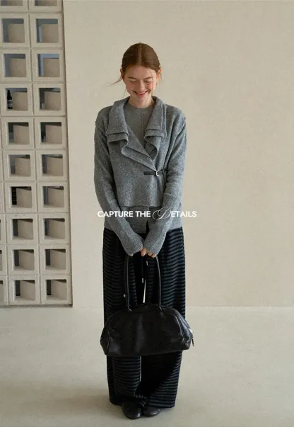 Striped Wide Leg Drawstring Casual Pants