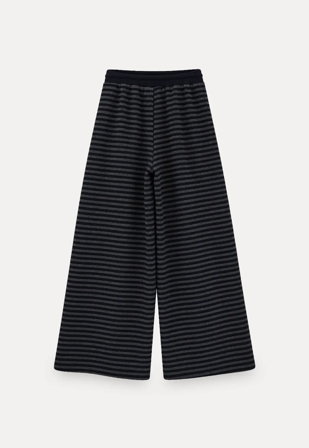 Striped Wide Leg Drawstring Casual Pants