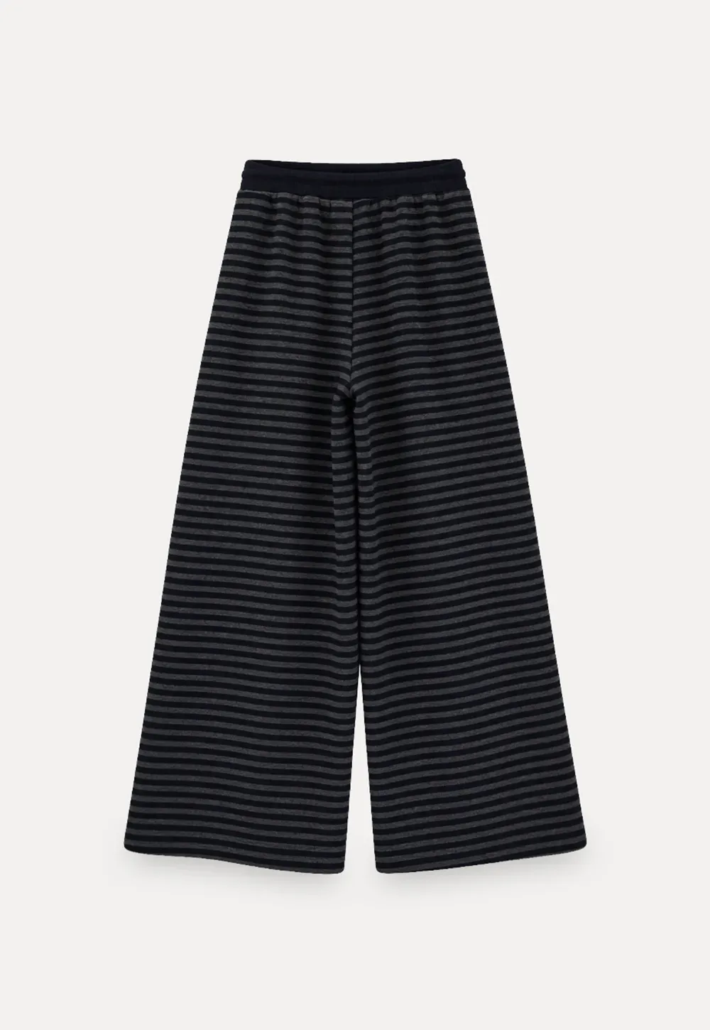Striped Wide Leg Drawstring Casual Pants
