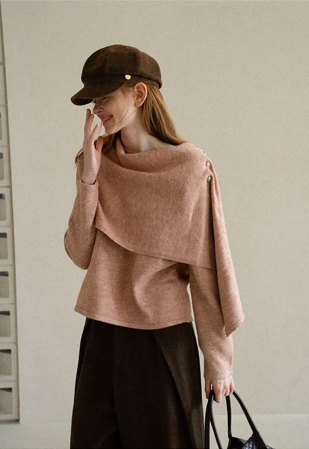 High Waist Wide Leg Pleated Casual Pants