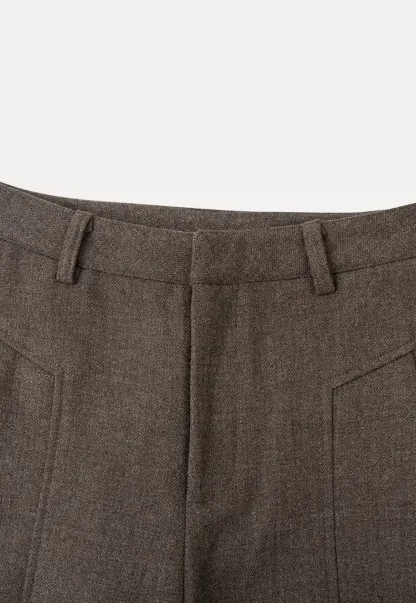 Wide Leg Pleated High Waist Casual Pants