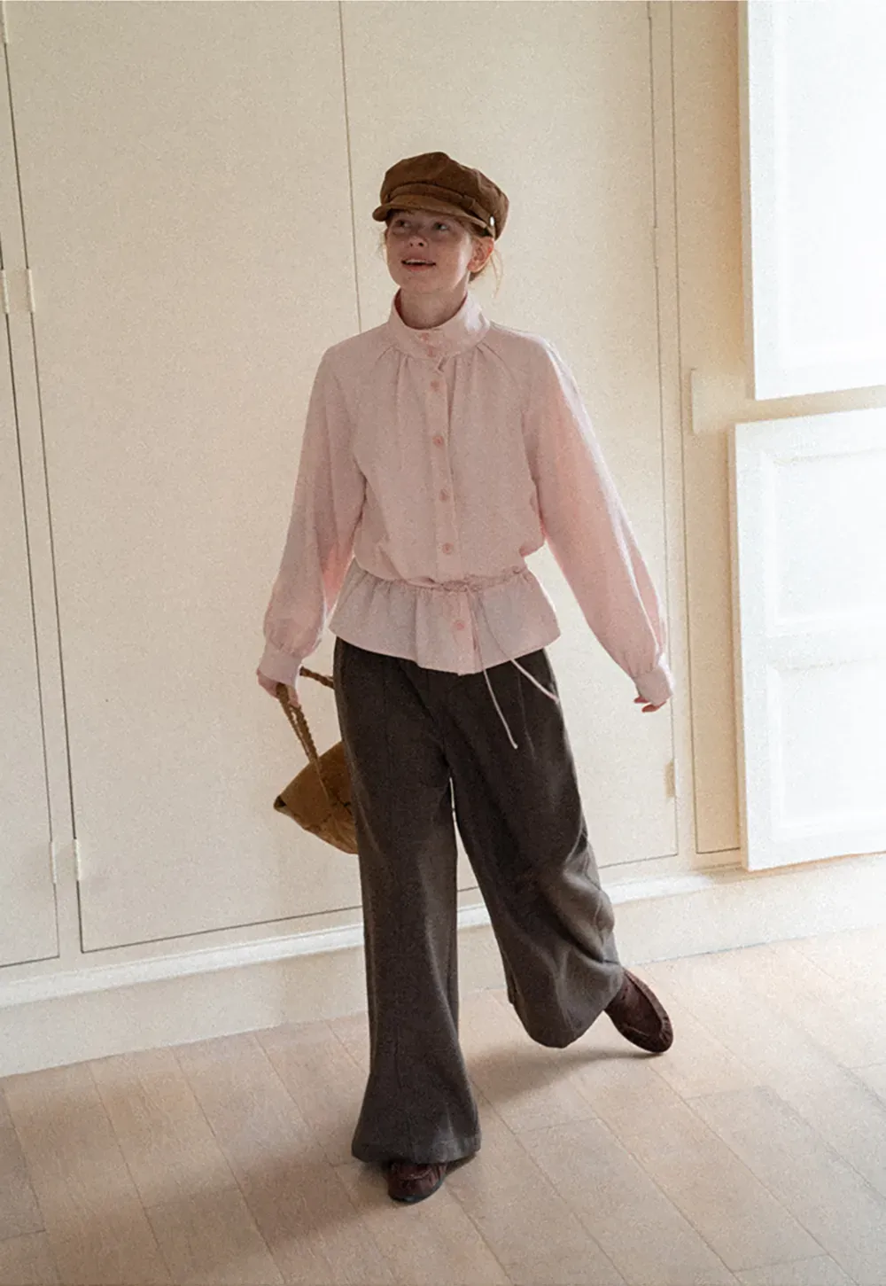Wide Leg Pleated High Waist Casual Pants