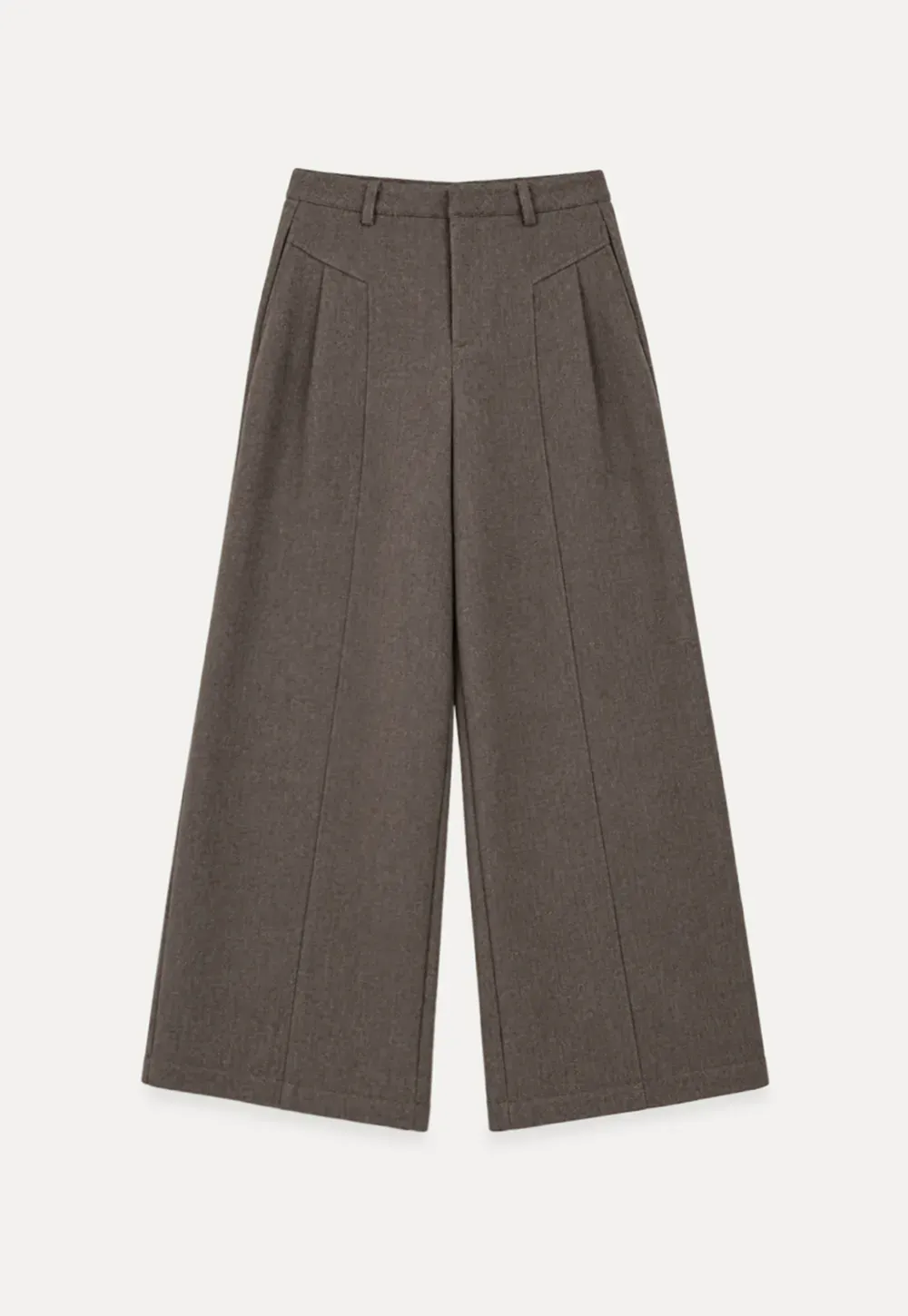 Wide Leg Pleated High Waist Casual Pants