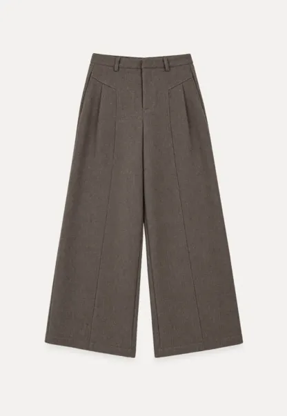 Wide Leg Pleated High Waist Casual Pants