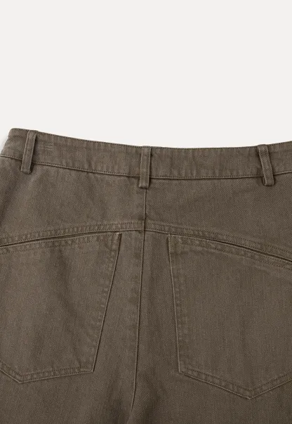 Wide Leg High Waist Utility Pocket Casual Pants