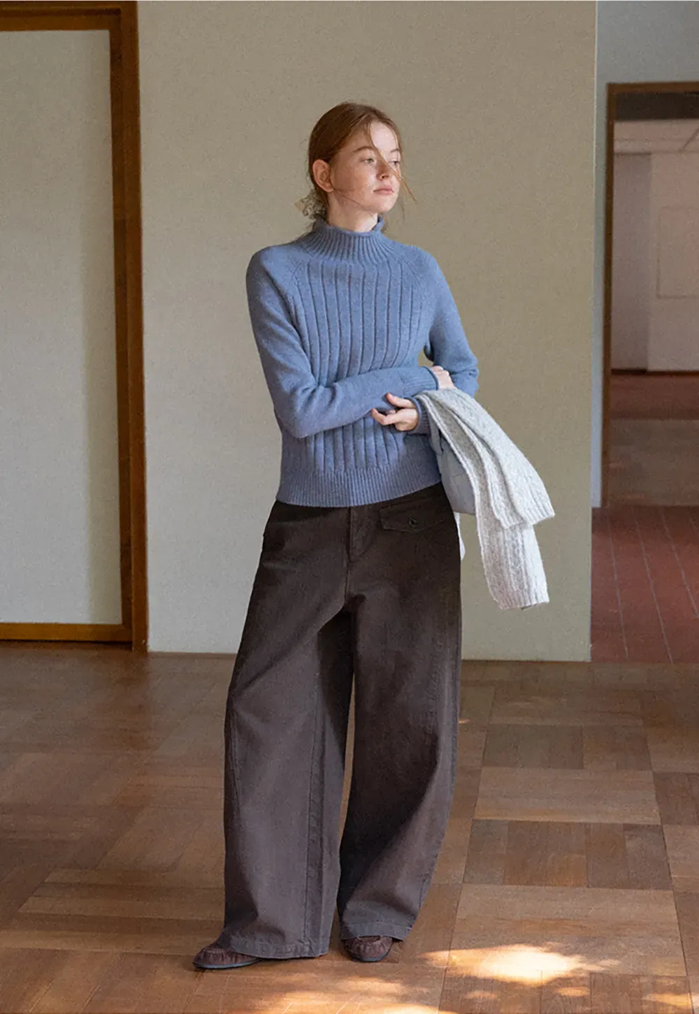 Wide Leg High Waist Utility Pocket Casual Pants