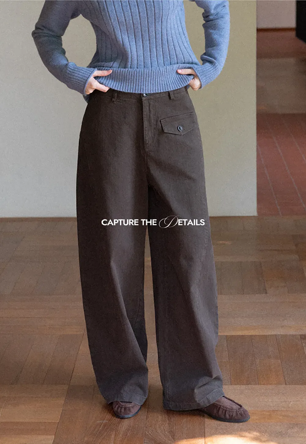 Wide Leg High Waist Utility Pocket Casual Pants