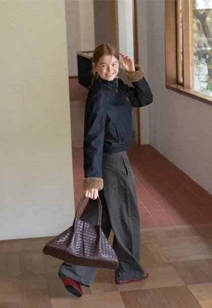 Wide Leg High Waist Utility Pocket Casual Pants