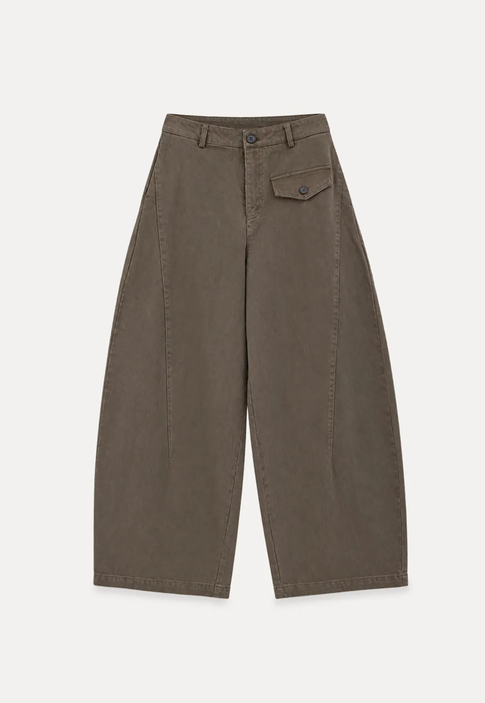 Wide Leg High Waist Utility Pocket Casual Pants