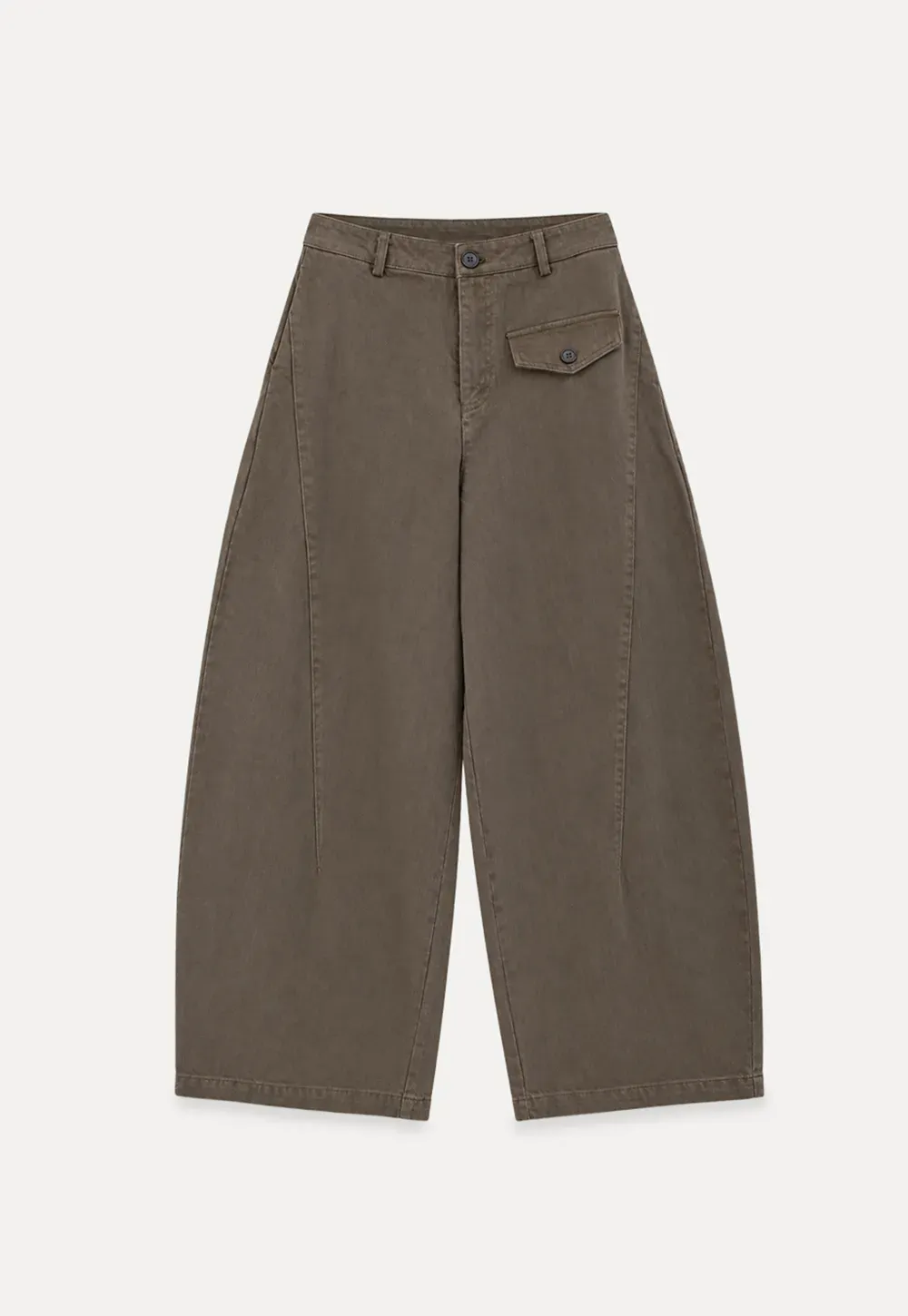Wide Leg High Waist Utility Pocket Casual Pants