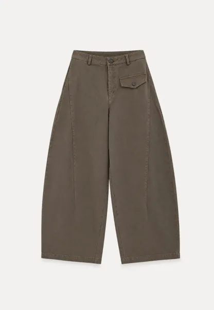 Wide Leg High Waist Utility Pocket Casual Pants