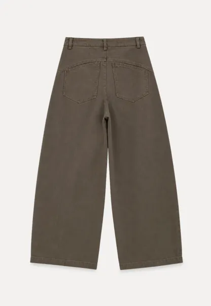 Wide Leg High Waist Utility Pocket Casual Pants