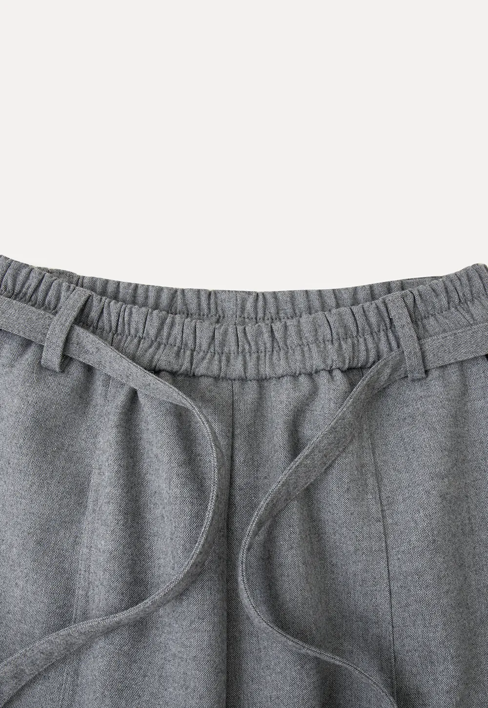 High Waist Wide Leg Drawstring Casual Pants