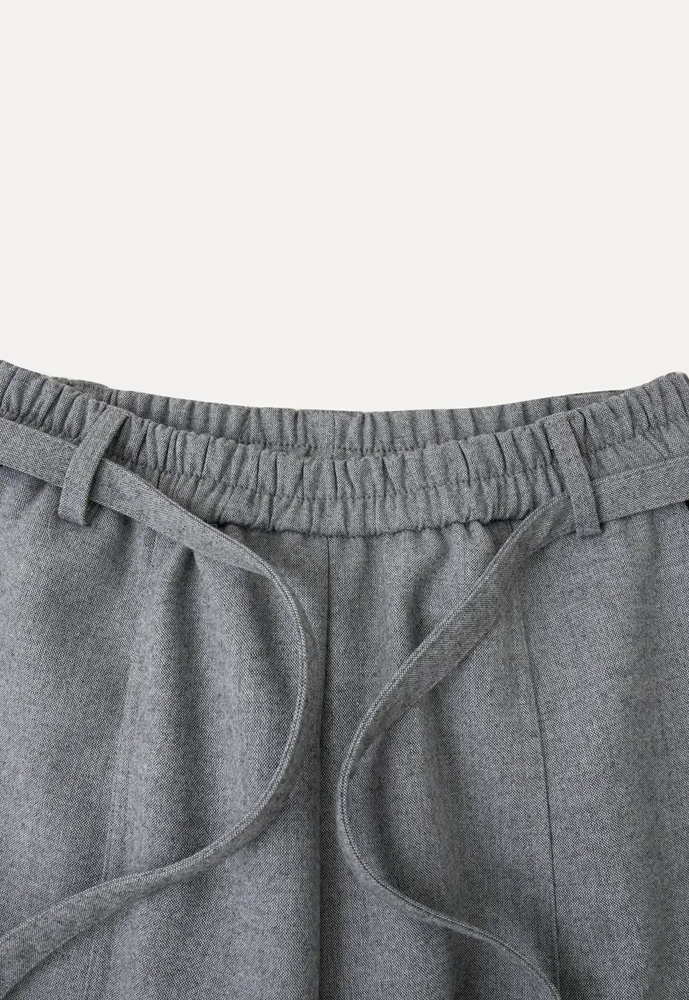 High Waist Wide Leg Drawstring Casual Pants