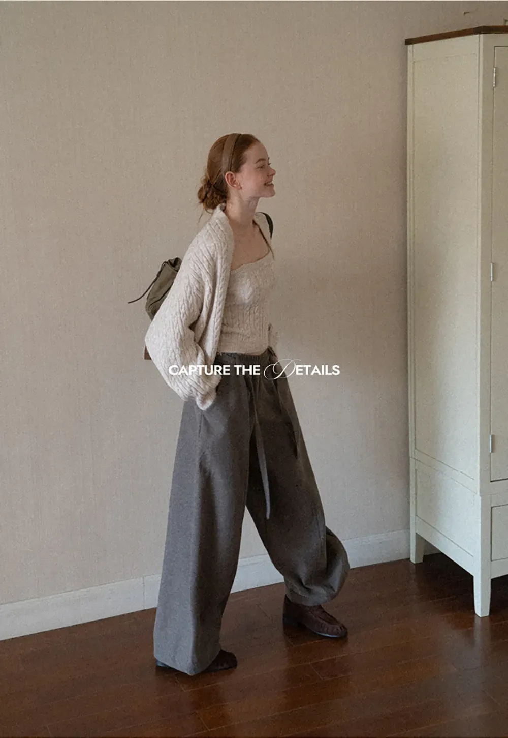High Waist Wide Leg Drawstring Casual Pants