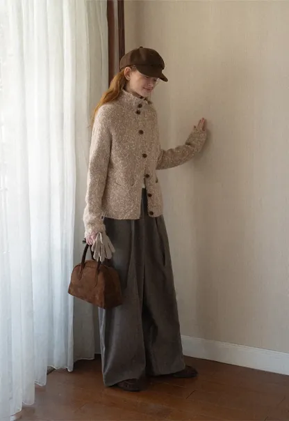 High Waist Wide Leg Drawstring Casual Pants