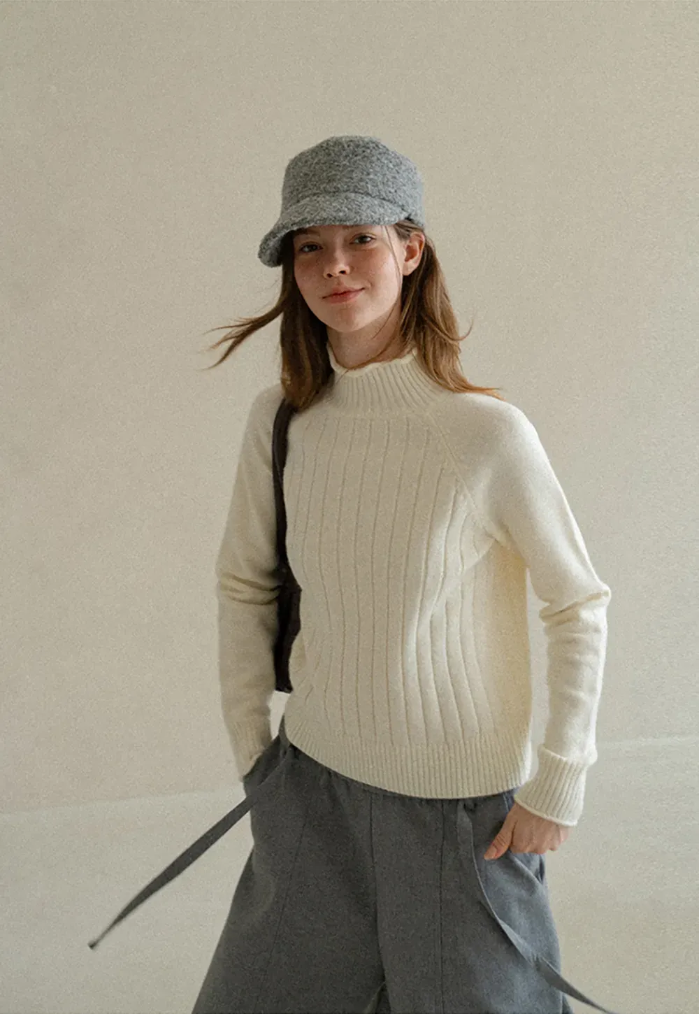 High Waist Wide Leg Drawstring Casual Pants