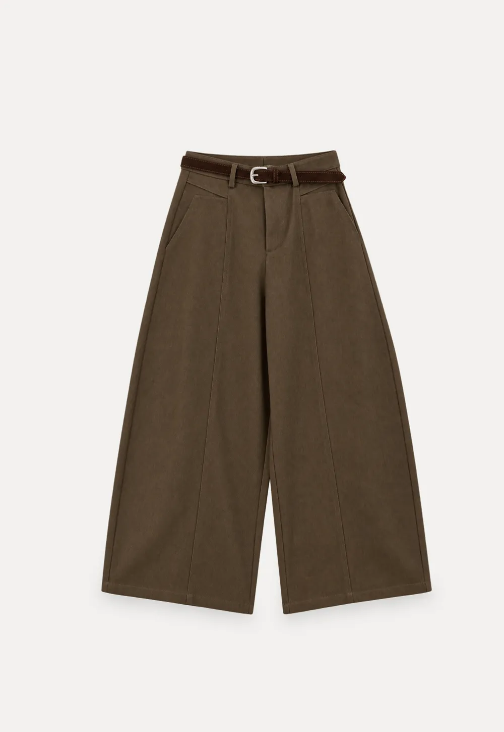 High Waist Wide Leg Pleated Casual Pants
